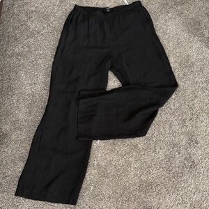 JCrew matte satin Black Pants